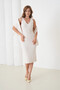 Women's Crew Neck Textured Sweater Dress Two-Piece Knitwear Set