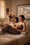 100% Bamboo Organic Pajama Set with Lace Detailed Brown Teddy Bear - 5