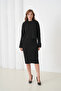 Women's Crew Neck Textured Sweater Dress Two-Piece Knitwear Set - 2