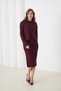 Women's Crew Neck Textured Sweater Dress Two-Piece Knitwear Set - 2
