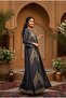 Cardigan adorned with intricate embroidery and mirror work, 2pcs Women's Robe - 3