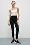 Veltren Women's Flexible and Soft Textured Contrast Piped Black Leggings