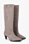 Women's Lula Mink Suede Short Pointed Heeled Boots - 2