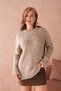 Oversized Soft Textured Crew Neck Knitwear Sweater Aw25Kz0085 - 6