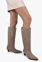 Women's Lula Mink Suede Short Pointed Heeled Boots