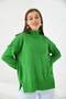Oversized Soft Textured Mock Neck Knitwear Sweater Aw25Kz0087 - 6