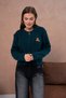Basic Zippered Teddy Bear Embroidered Knitwear Cardigan Aw25Hi0062 - 3