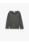 Baby Girl Ruffled Long Sleeve Crew Neck Cotton Basic T-Shirt (Aw 25)