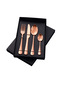 Premium Stainless Steel 4-Piece Cutlery Set – Tableware Set for 1 Person Copper Color