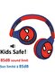 HPBT010SP Spiderman 2-in-1 Bluetooth On-Ear Headphones, Foldable, Kids Safe (Red/Blue) - 4