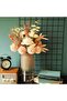 Artificial Fake Flowers Silk Flower 17.7in Fall Arrangement - Pink Coral - 5