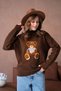 Oversized Teddy Bear Detailed Mock Neck Knitwear Sweater Aw25Kz0091 - 4