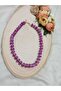Purple Cylinder Necklace - 5