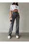 Danya Women's Power Stretch Fabric Women's Smoke High-Waist Relaxed-Leg Baggy Jeans Pants - 2