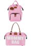Mother Baby Care Backpack with Strap Attachment and Mommy Bag Shoulder Bag Set of 2 with Keychain Gift