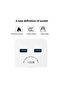 1-Port UK Power Strip Extension Cord with 2 Fast Charging USB Ports 1.8m White - 4