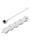 Adjustable 4-Ports UK Power Strip Extension Cord with 2 USB Ports 1.8m White
