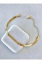 Gold Color Heart Detailed Snake Chain Women's Bracelet – Stylish Elegant Thin Adjustable Accessory - 4