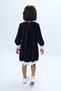 Girl's Velvet Ruffle Detailed Dress - 4