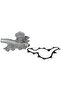 Engine Water Pump, Electric Auxiliary Coolant Pump with Gasket 6L2Z8501A, Compatible with Ford Range