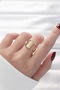 Brass Women's Ring with Letter t Gold Color Adjustable |   Stylish and Durable Jewelry