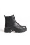 Genova Genuine Leather Women's Lace-Up Zippered Boots