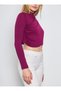 Flounce Women's Blouse – Long Sleeves, Shoulder and Hem Detailing-Burgundy - 5