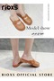 Women's Flat Mules Half Drag Shoes For Women Girls Closed Toe Sandals Ladies Female Fashion Comforta - 5