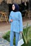 Slit Detailed Sweat Baby Blue - 2