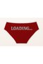 Red and White Christmas Themed Women's Slip Panties, Metallic Lettering Printed , Fun Underwear