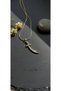 Zircon Stone Zulfiqar Sword Gold Steel Necklace Hz. Ali Sword Necklace Zulfiqar Sword Gold Steel Necklace - 2