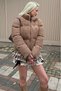 Mink Mock Neck Women's Fur Coat Mg2259 - 2