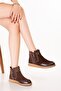 Genuine Leather Non-Slip Sole Comfortable Daily Stylish Boots Mlk.6028 Brown Suede - 6
