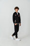 Ust Onler Süzene Embroidered Striped Ribbed Bottom Embroidered Boys' College Tracksuit Set - 2