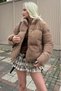 Mink Mock Neck Women's Fur Coat Mg2259