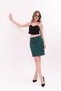 Women Suede Oversized Mini Skirt - 5