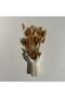 Hand-Shaped Ceramic Vase with Dried Grass Stems – Modern Home & Office Decorative Arrangement - 3