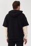Men's 60% Cotton Wide Fit Hooded 2 Color Sweatshirt - 4