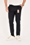 Men's Slim Fit Slim Fit Stretch Fabric Cotton Stretch Chino Canvas Trousers Navy Blue - 3