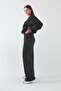Unisex Oversized Tracksuit Set Basic Smoked – Crew Neck, Wide Legs, 3 Thread Fleece-Lined Fleece - 2