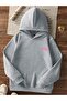 Hooded Sweatshirt – Dark Flower & Skull Printed , Thermal - 2