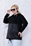 Plus Size Lace Detailed Leather Detailed Sweatshirtz - 6