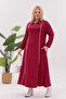Plus Size Striped Detail Polo Neck Dress - 6