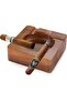 Cool Wood Cigar Ashtray with 4 Solid Cigar Holders (Style-01)