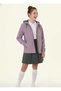 Women's Purple Water and Wind Proof Hooded Lightweight Daily Use Casual Raincoat Windbreaker - 2