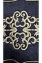 Laura Velvet Gold Embroidered Pouch Small Size (30X35X15 cm) Promise Gift Bag Engagement Wedding Bridal Bag - 4