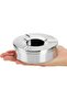 3x Stainless Steel Ashtrays with Removable Windproof Lid - Ø11 cm, 3 Pieces - 5