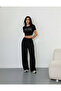 Women's Black Sweatpants - Waist-Tieable, Suitable for Daily Use, Comfortable Fit, Washable Fabric