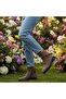 Beige Suede Genuine Leather Women's Zippered Boots with Piping - 3