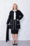 Plus Size Scarf Detailed Cardigan with Pockets - 2